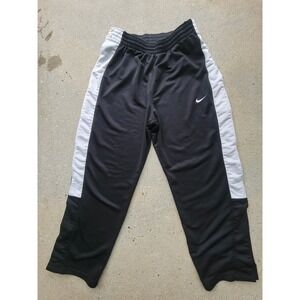 *EUC* Men's Nike Dri-Fit Tear Away Full Snap Pants Black/White L